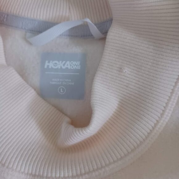 HOKA ONE ONE Women’s Yellow Performance Pullover Sweatshirt Size L Fleece Active - Picture 2 of 7